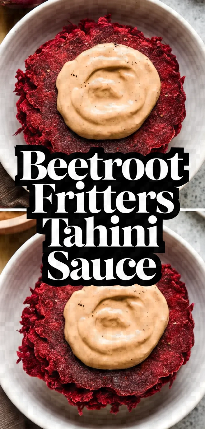 Beetroot Fritters Tahini Sauce Recipe