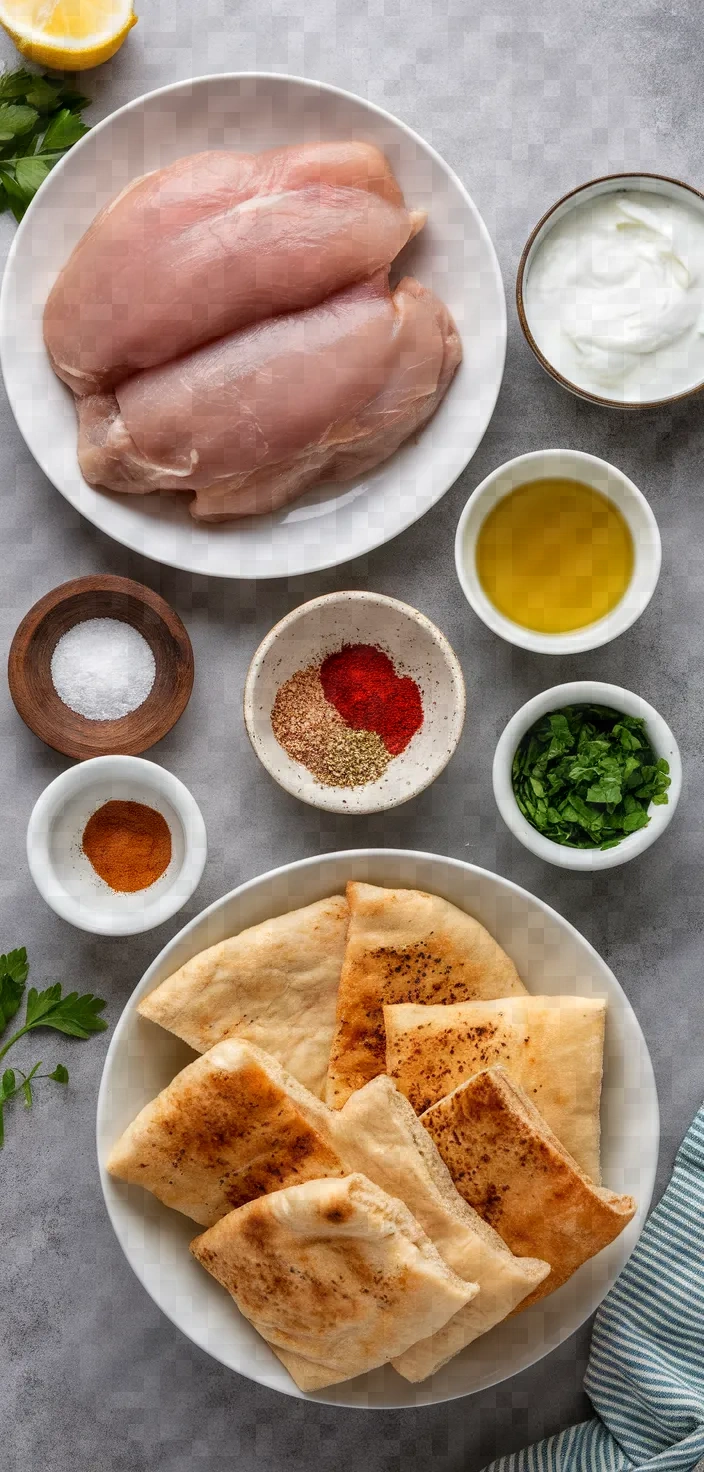 Ingredients photo for Chicken Fatteh Recipe