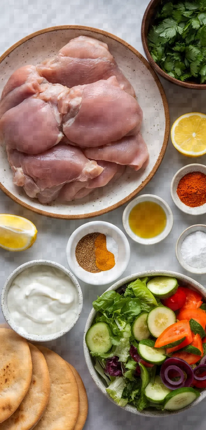 Ingredients photo for Chicken Shawarma Tahini Yoghurt Recipe