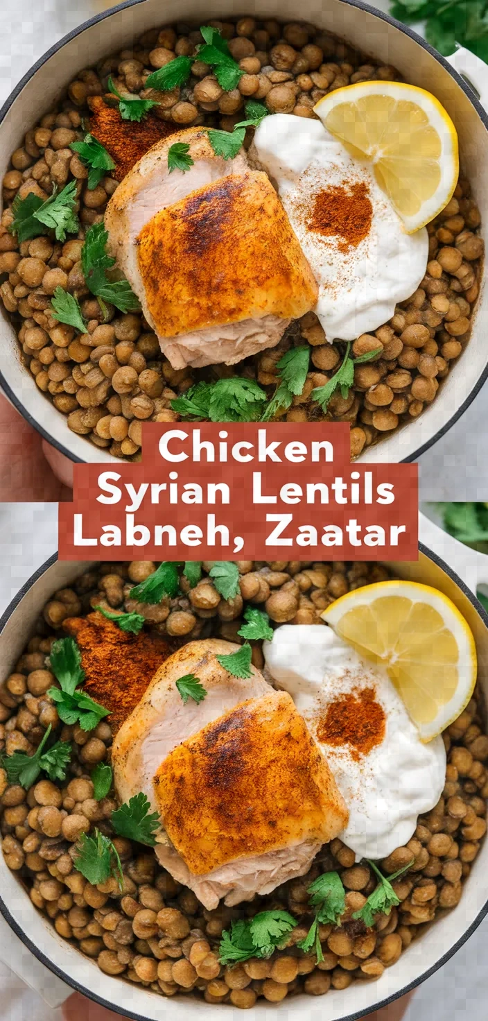 Chicken Syrian Lentils Labneh Zaatar Recipe