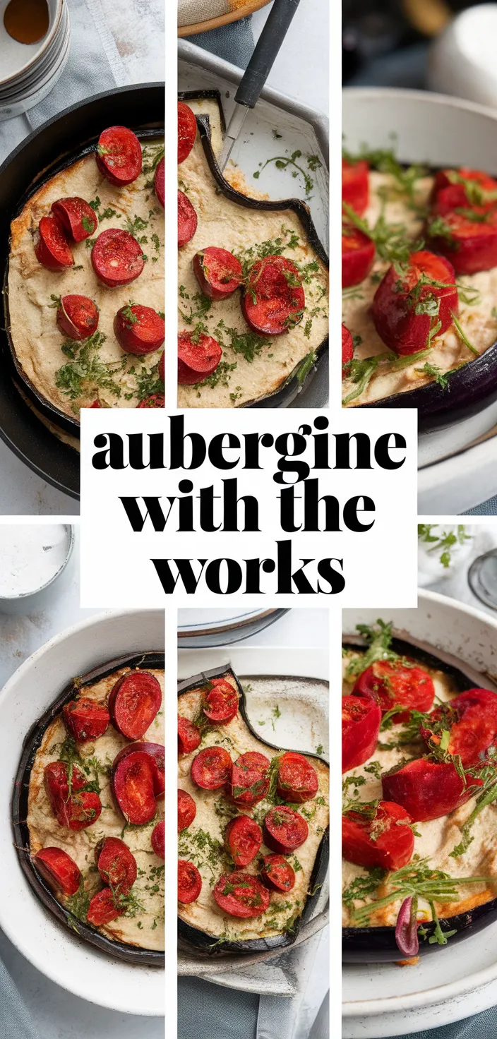 A photo of Aubergine With The Works Recipe