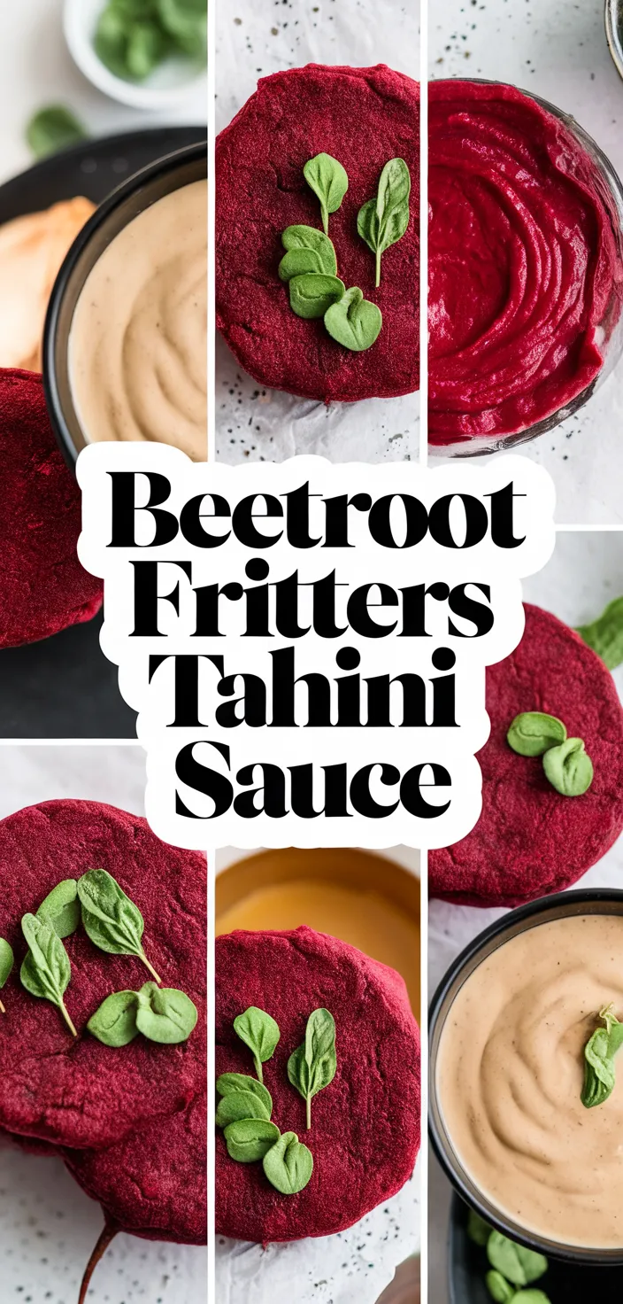 A photo of Beetroot Fritters Tahini Sauce Recipe