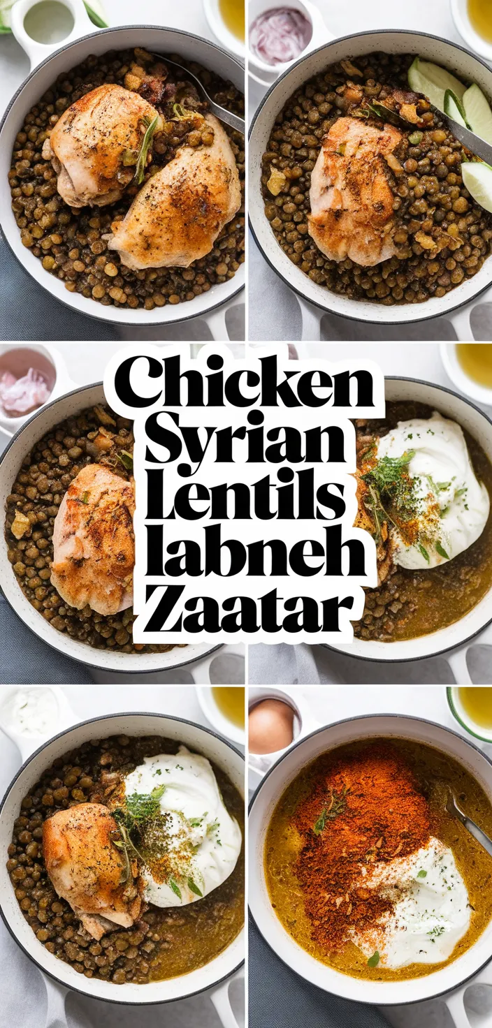 A photo of Chicken Syrian Lentils Labneh Zaatar Recipe