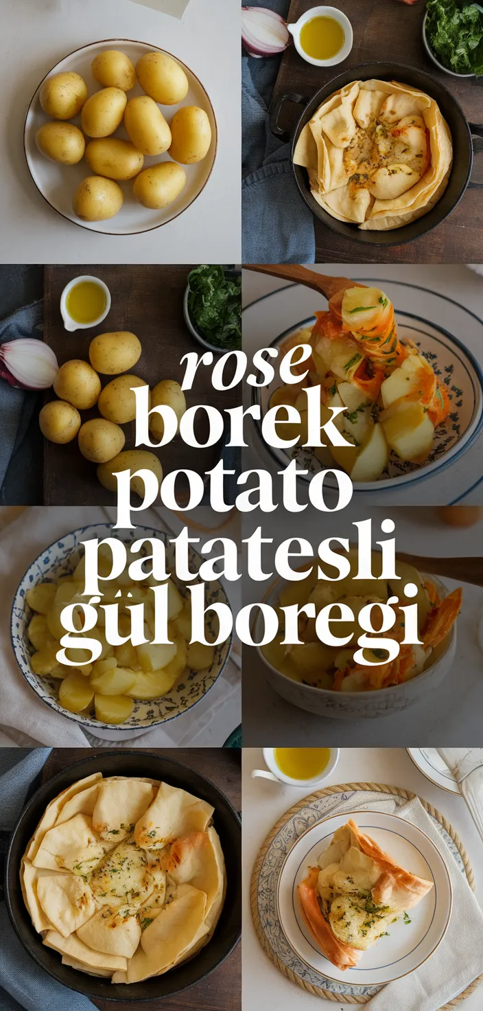 A photo of Rose Borek Potato Patatesli Gul Boregi Recipe