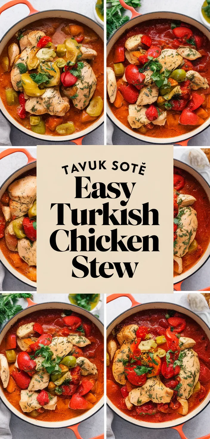 A photo of Tavuk Sote Easy Turkish Chicken Stew Recipe