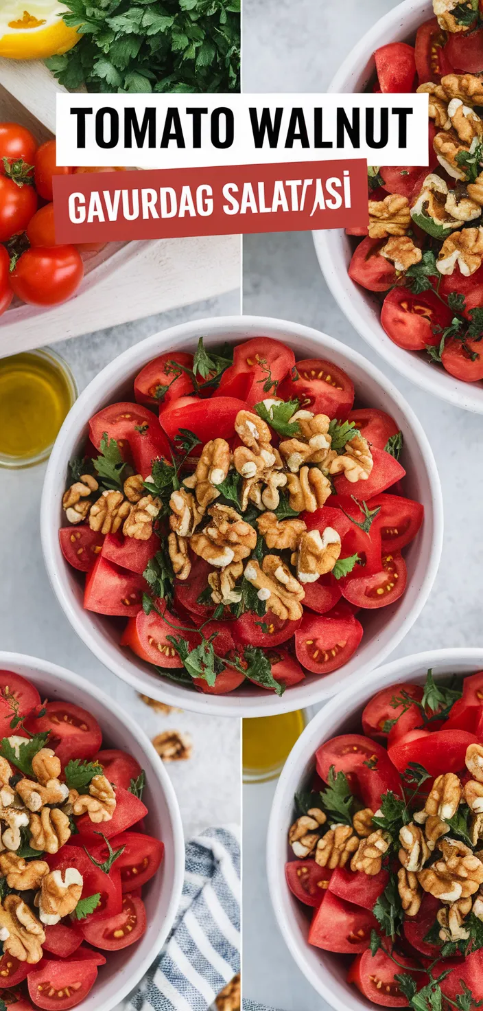 A photo of Tomato Walnut Salad Gavurdag Salatasi Recipe