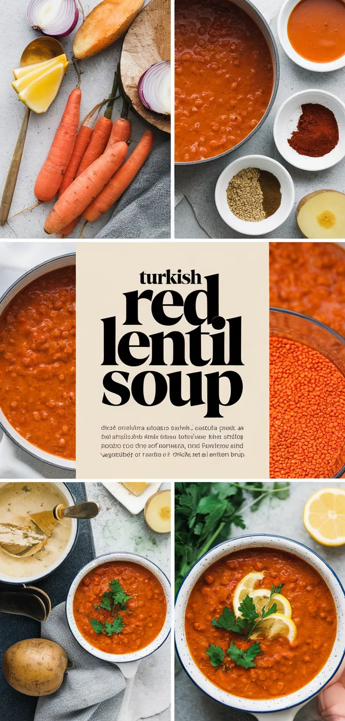 A photo of Turkish Red Lentil Soup Recipe