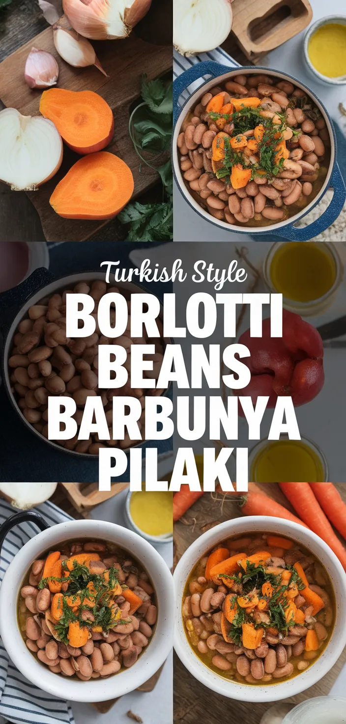 A photo of Turkish Style Borlotti Beans Barbunya Pilaki Recipe