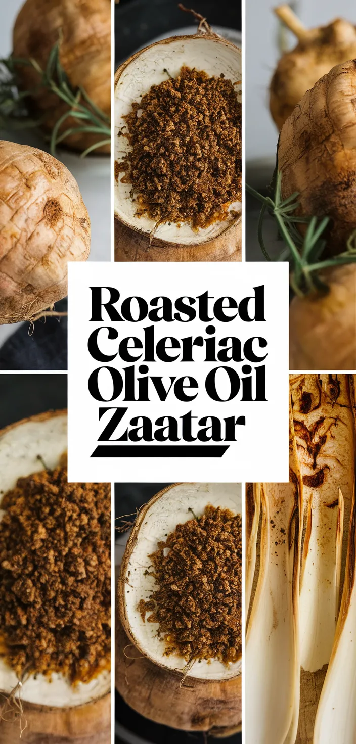 A photo of Whole Roasted Celeriac Olive Oil Zaatar Recipe