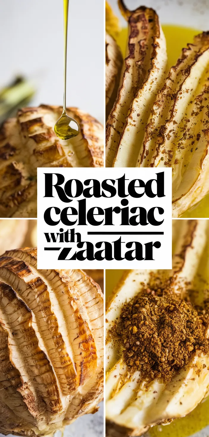 A photo of Whole Roasted Celeriac Olive Oil Zaatar Recipe