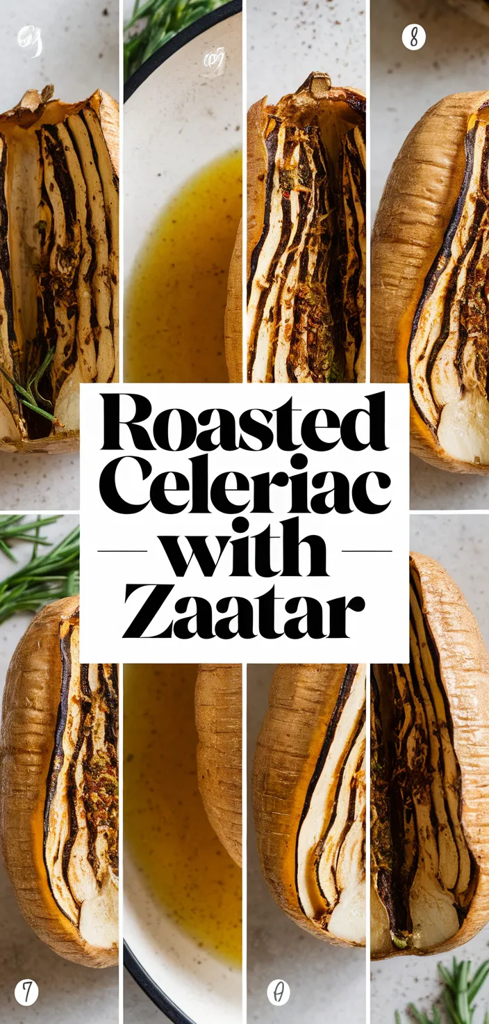 A photo of Whole Roasted Celeriac Olive Oil Zaatar Recipe