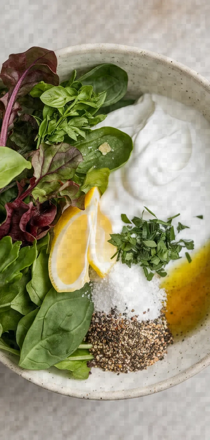 Ingredients photo for Green Leaves Yoghurt Sauce Recipe