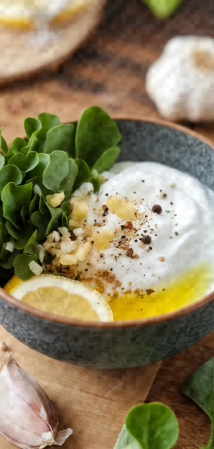 Ingredients photo for Green Leaves Yoghurt Sauce Recipe