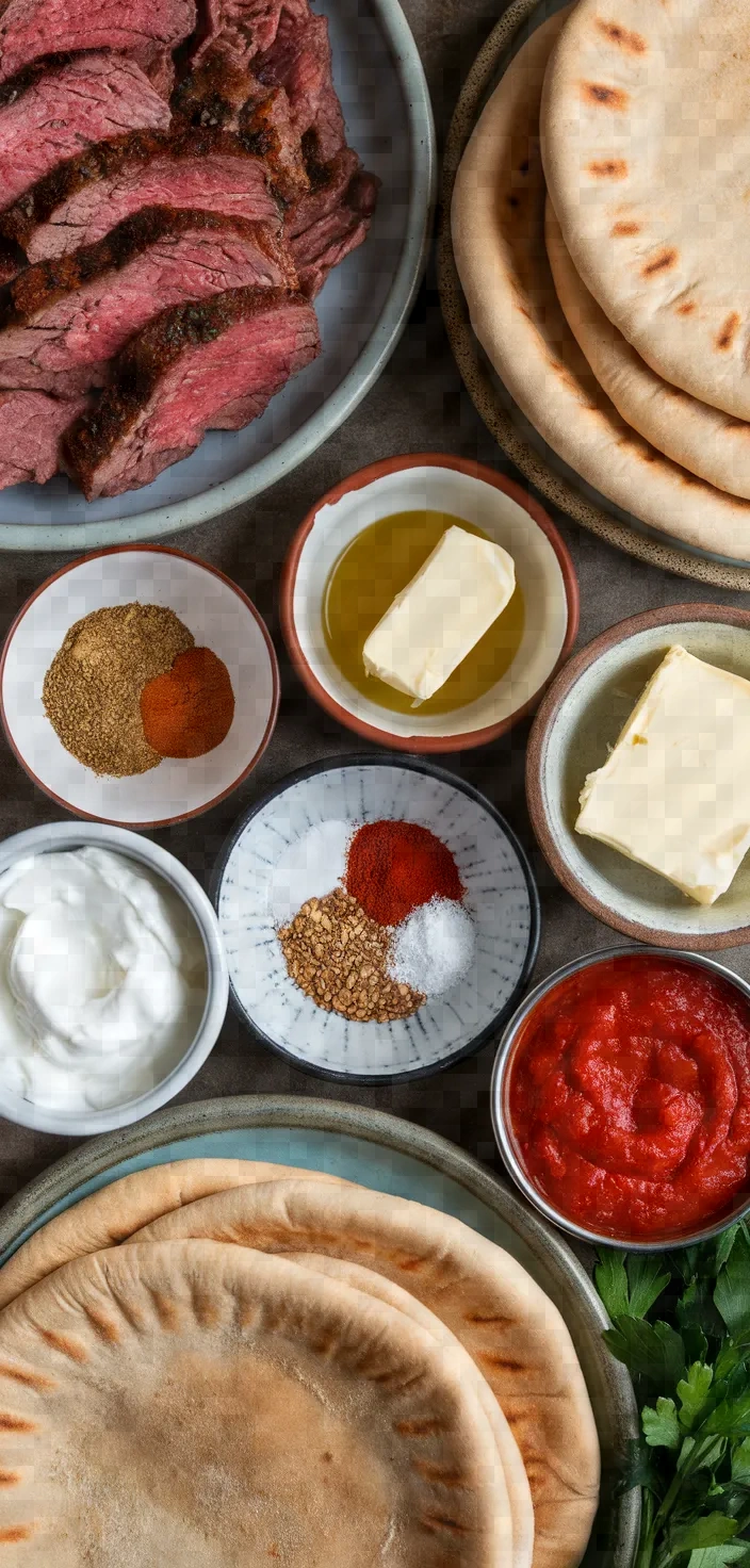 Ingredients photo for Iskender Kebab Recipe