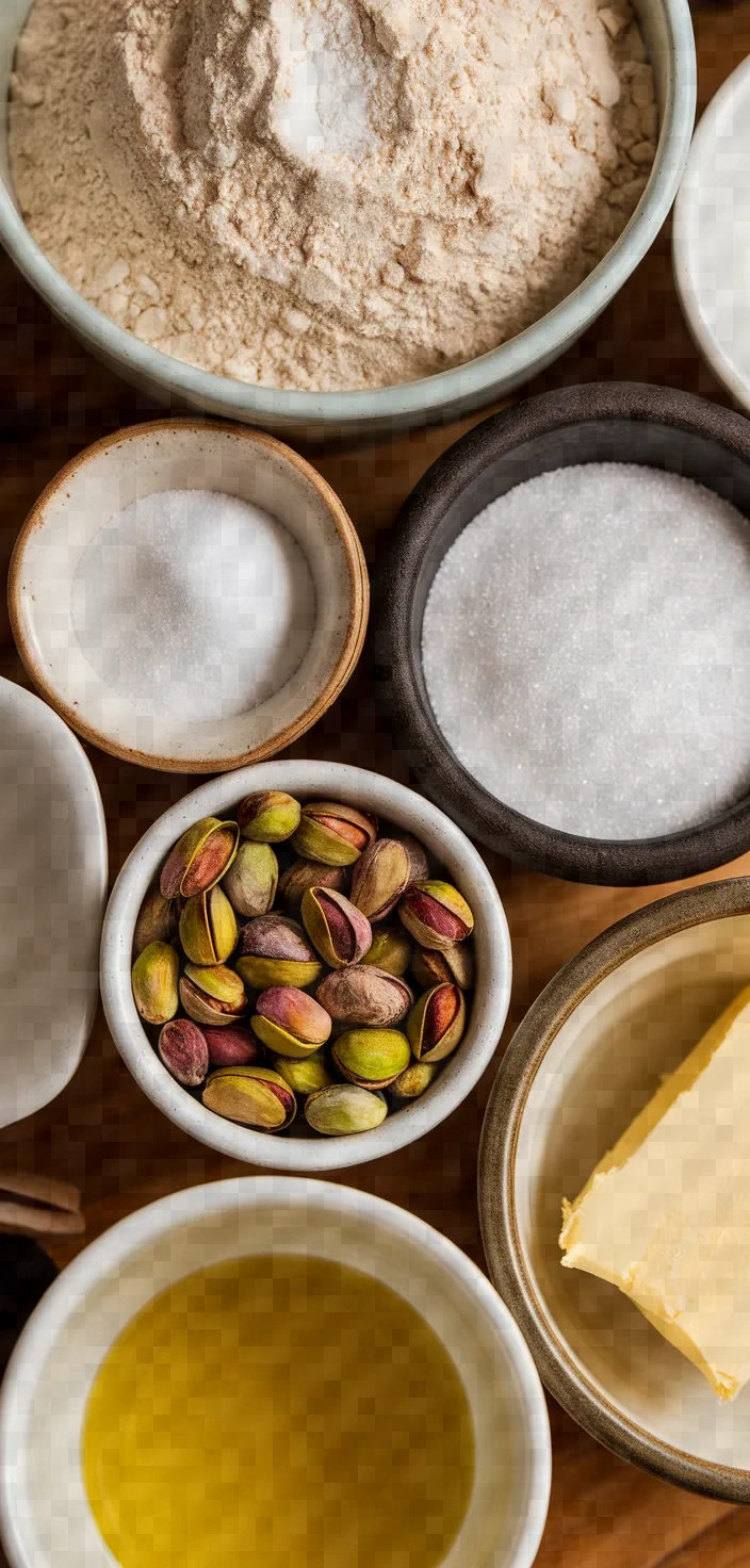 Ingredients photo for Katmer Turkish Pistachio Pastry Dessert Recipe