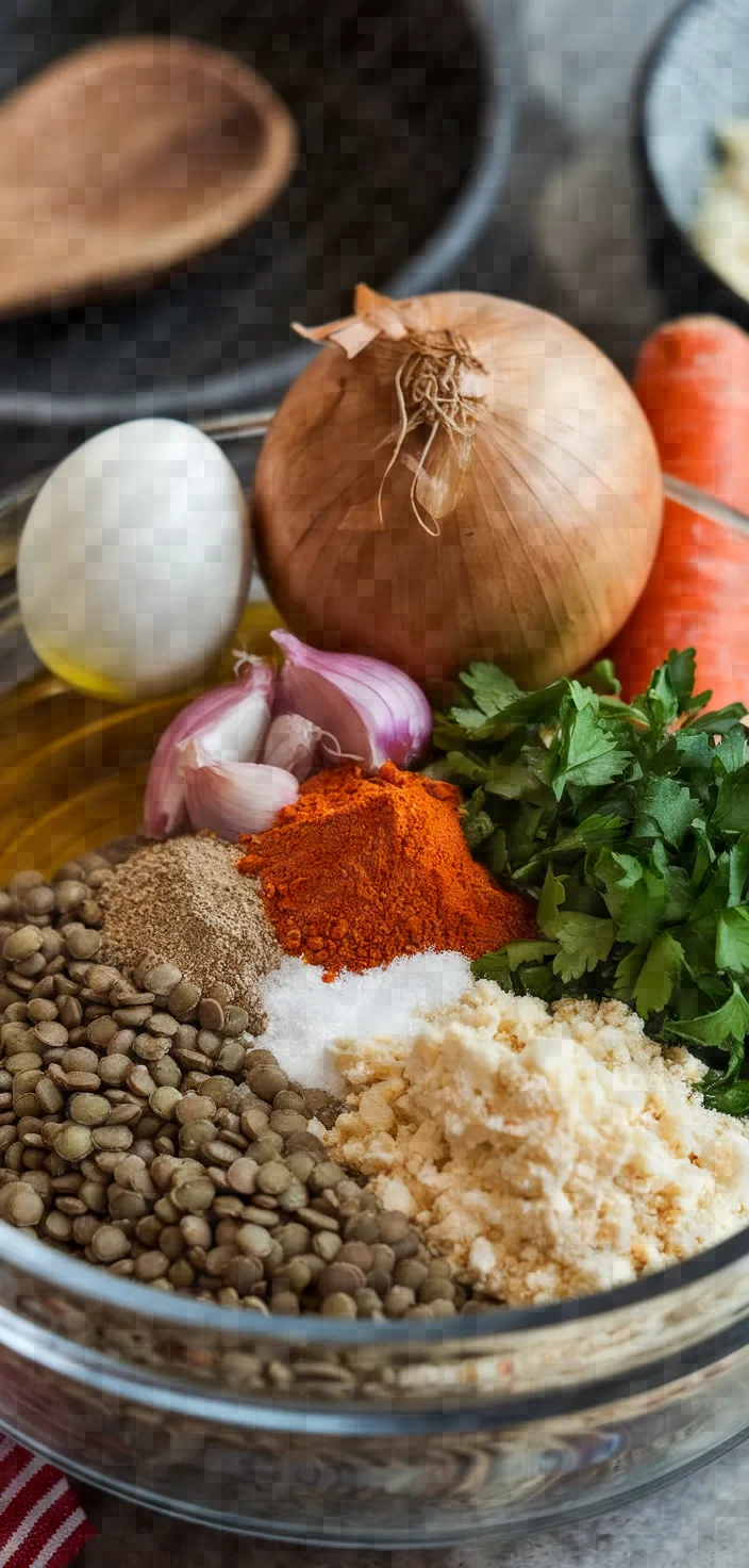 Ingredients photo for Lentil Balls Recipe