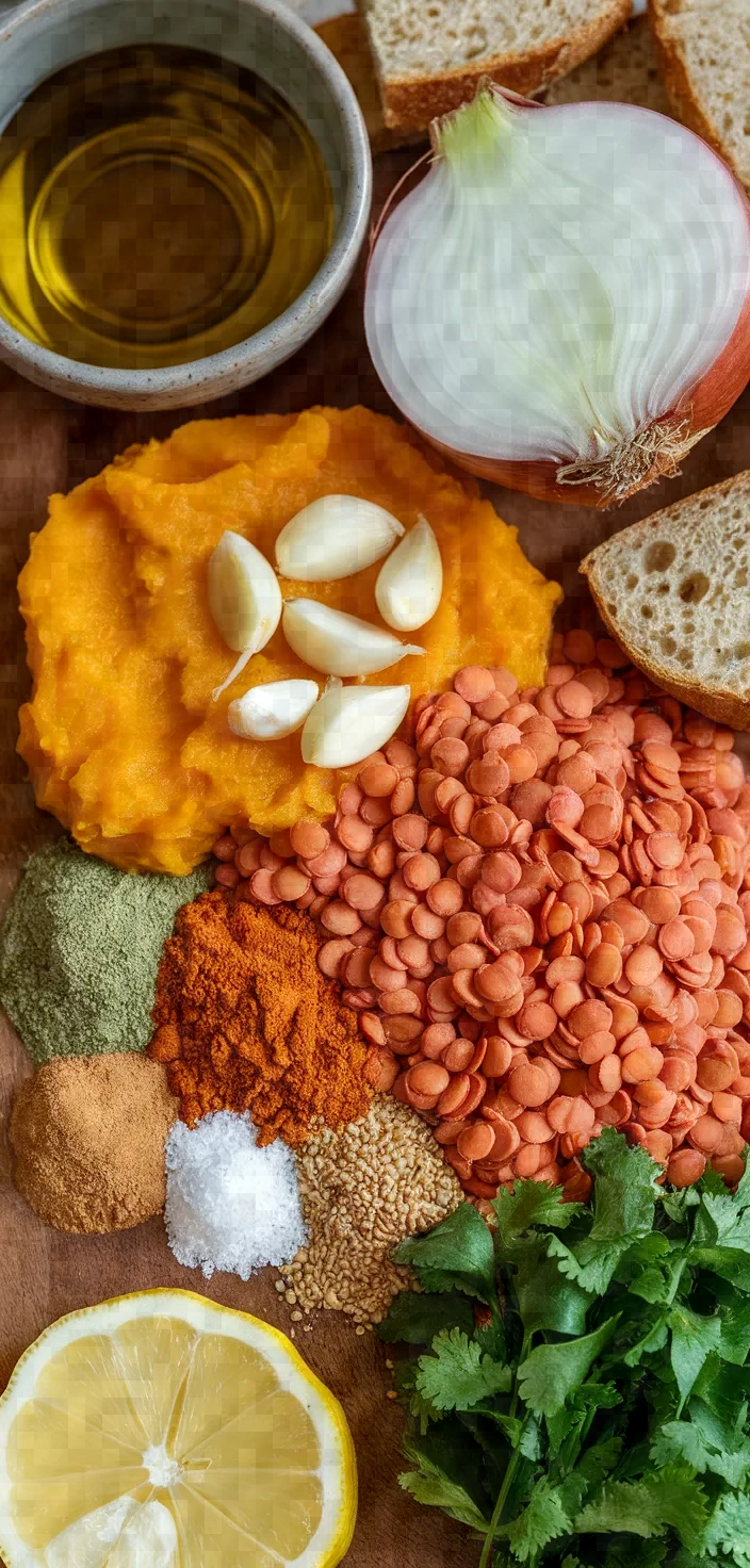 Ingredients photo for Lentil Pumpkin Soup Recipe