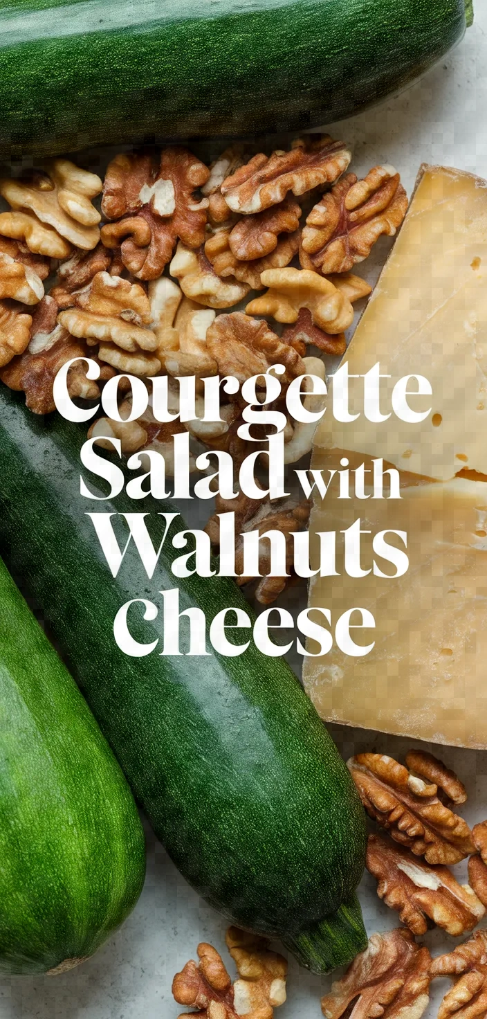 Photo of Raw Courgette Salad Walnuts Matured Cheese Recipe