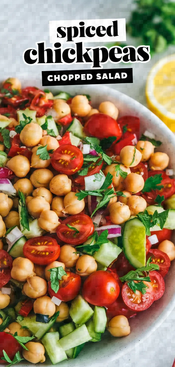 Spiced Chickpeas Chopped Salad Recipe