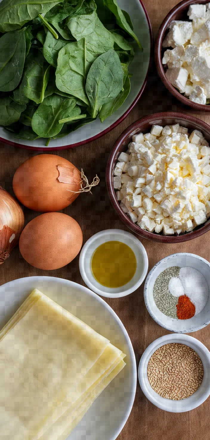 Ingredients photo for Spinach Borek Recipe