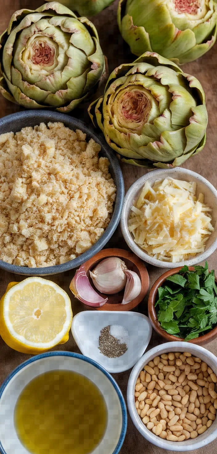 Ingredients photo for Stuffed Artichoke Recipe