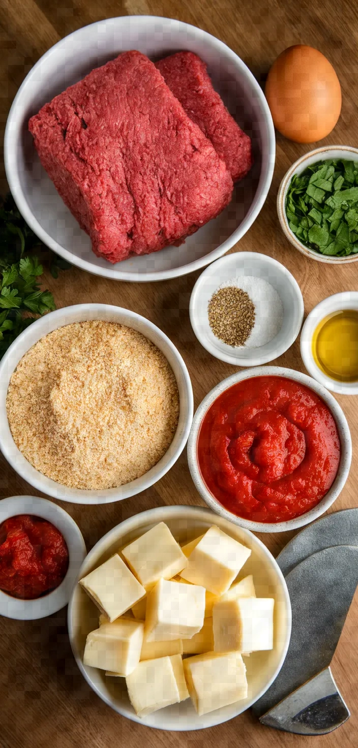 Ingredients photo for Stuffed Meatballs Recipe