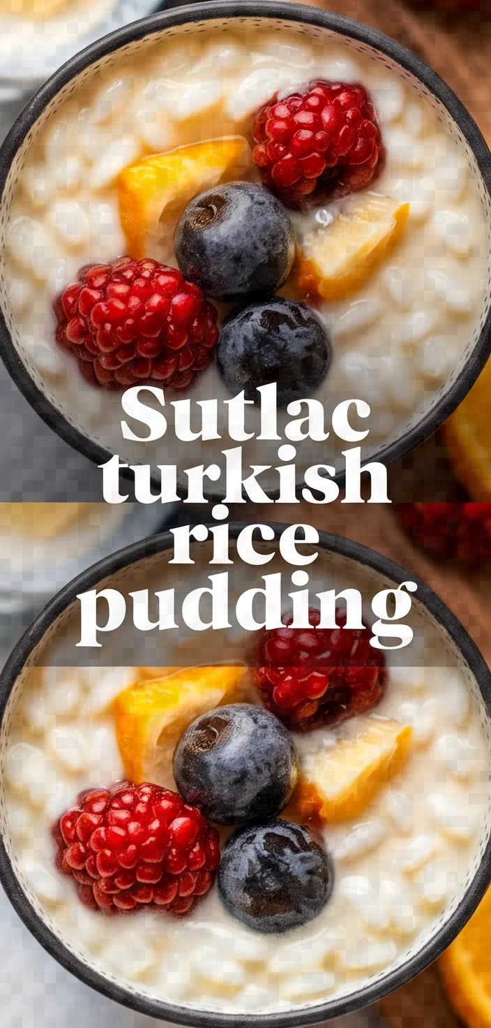 Sutlac Turkish Rice Pudding Recipe