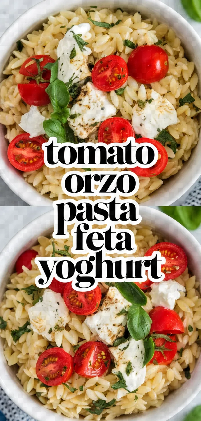 Photo of Tomato Orzo Pasta Feta Yoghurt Recipe