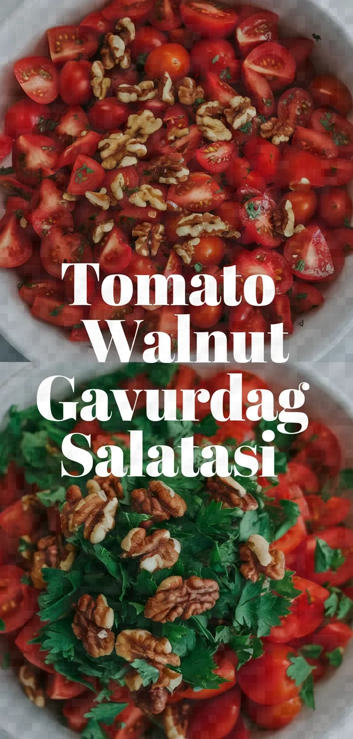 Tomato Walnut Salad Gavurdag Salatasi Recipe