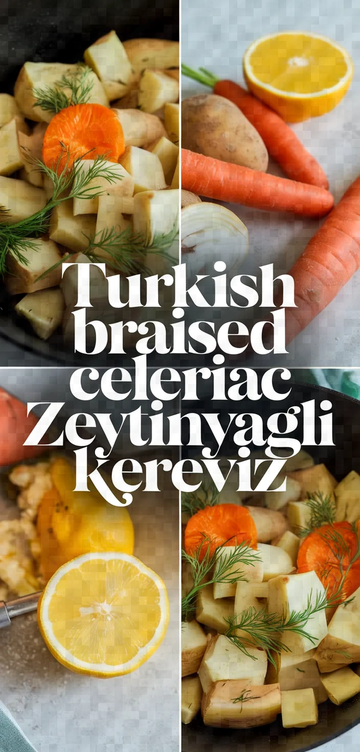 Photo of Turkish Braised Celeriac Zeytinyagli Kereviz Recipe