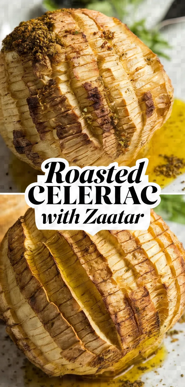 Whole Roasted Celeriac Olive Oil Zaatar Recipe