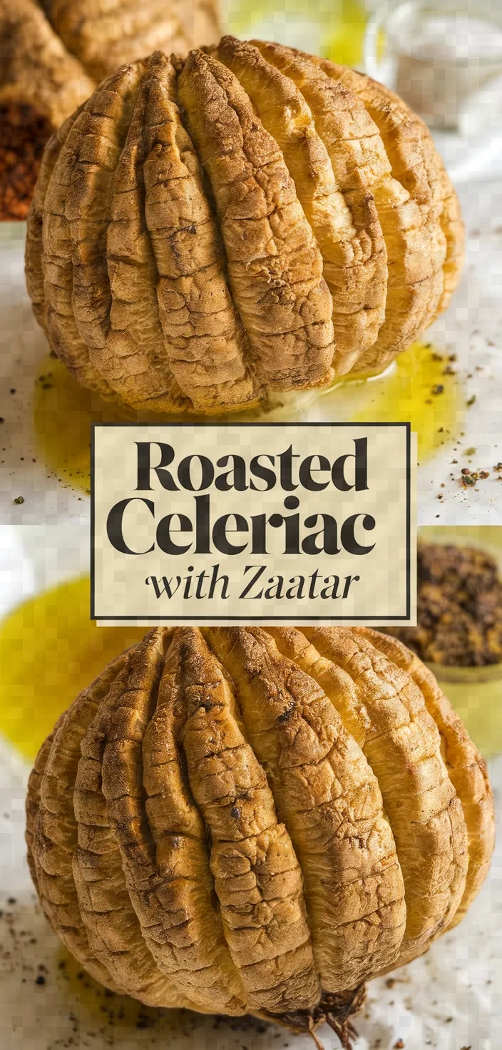 Photo of Whole Roasted Celeriac Olive Oil Zaatar Recipe