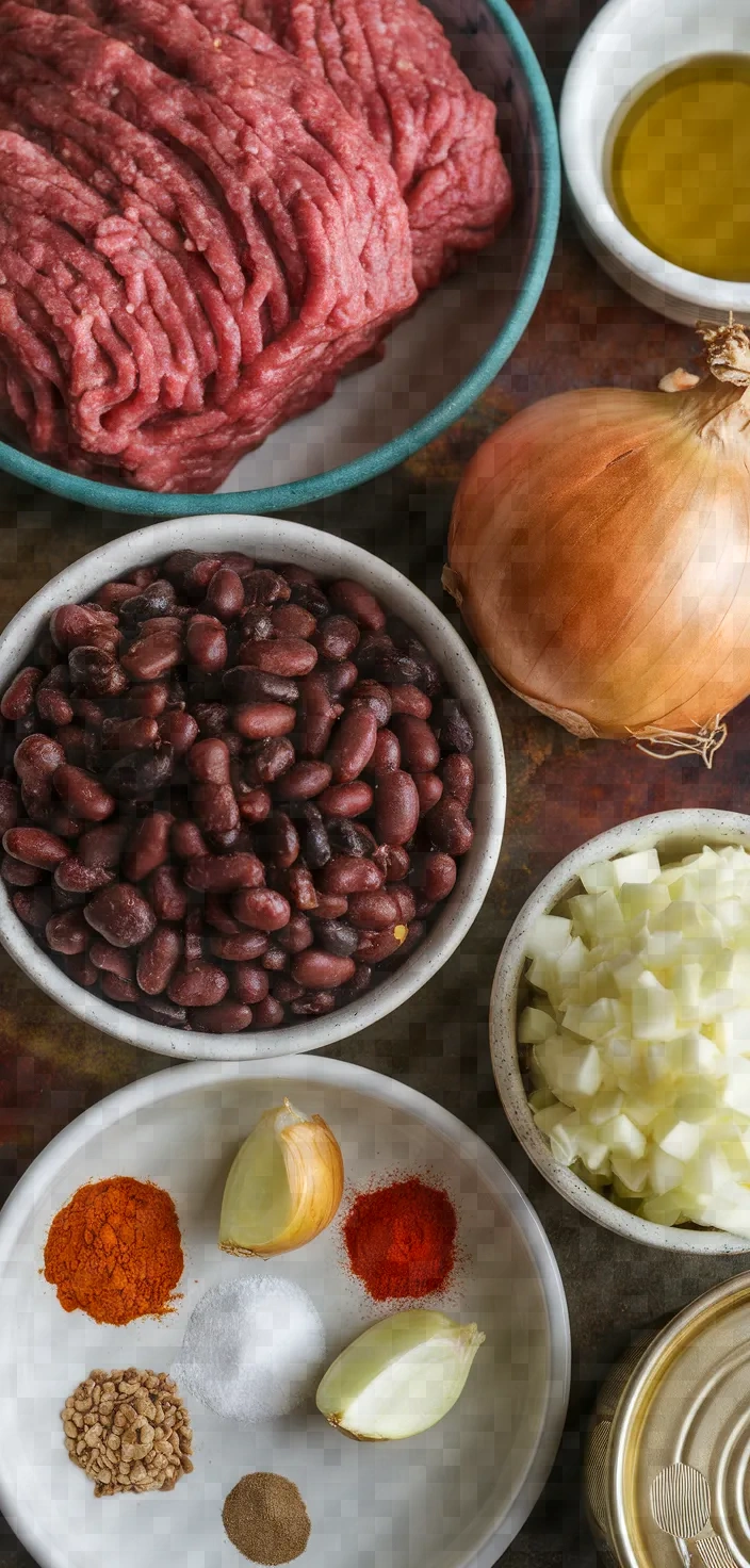 Ingredients photo for Beans With Meat Recipe