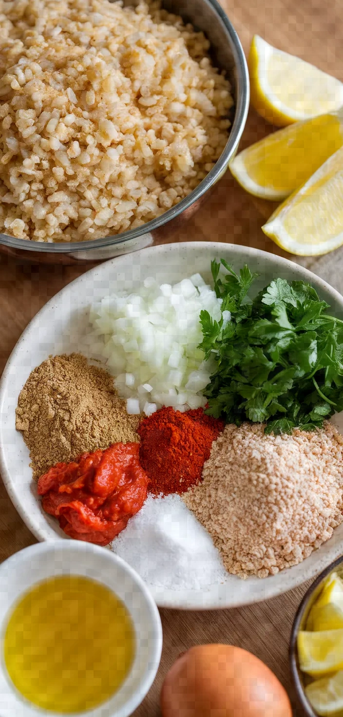 Ingredients photo for Bulgur Meatballs Recipe