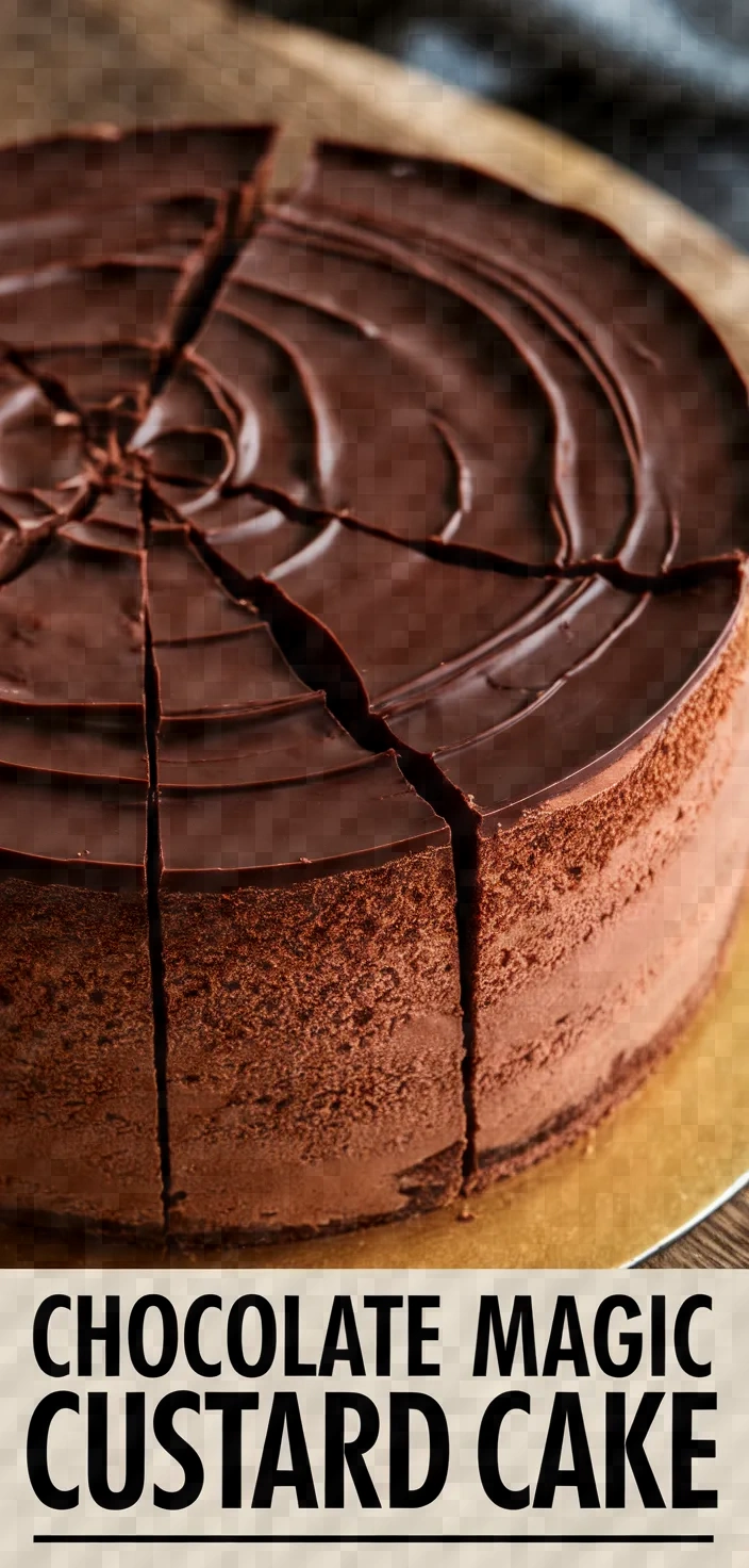 Chocolate Magic Custard Cake Recipe