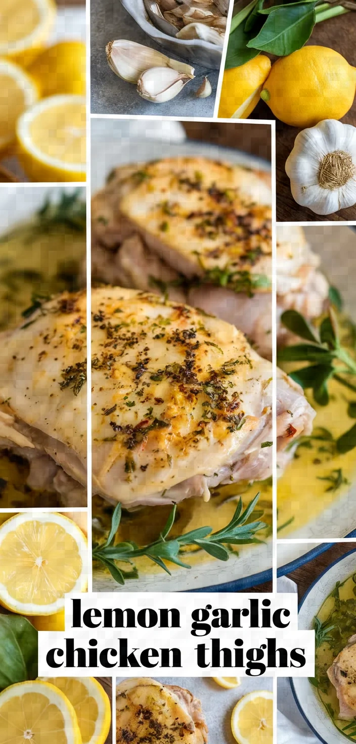 A photo of Easy Baked Lemon Garlic Chicken Thighs Recipe