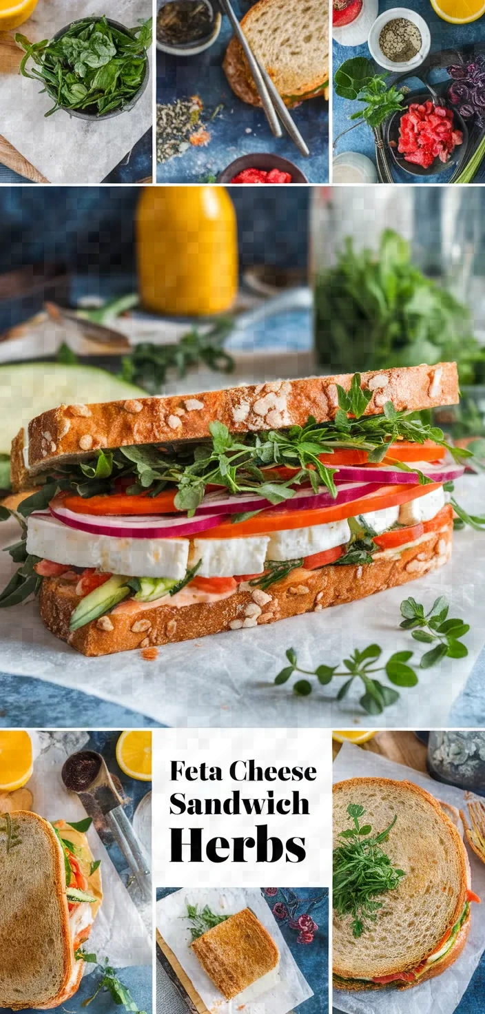 A photo of Feta Cheese Sandwich Herbs Recipe