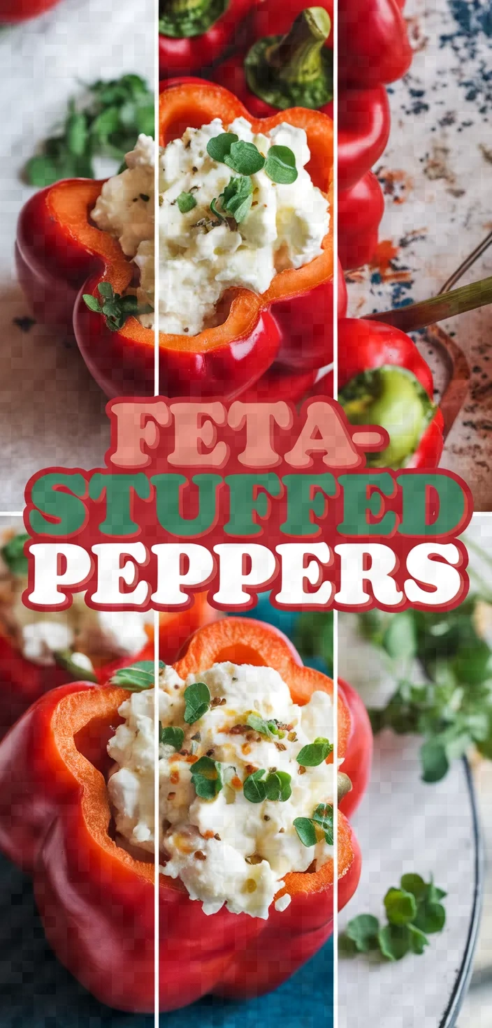 A photo of Feta Stuffed Red Bell Peppers Recipe