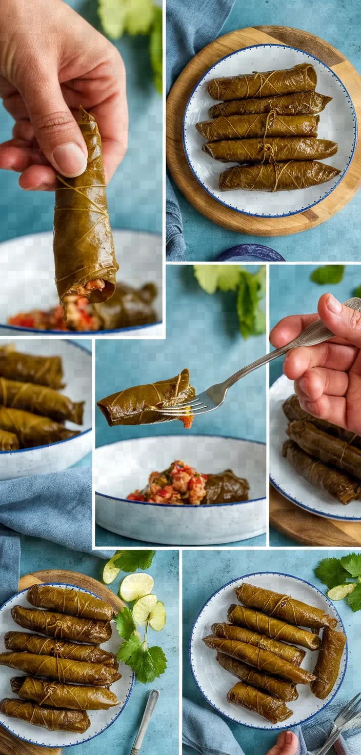 A photo of Meatless Stuffed Grape Leaves Recipe