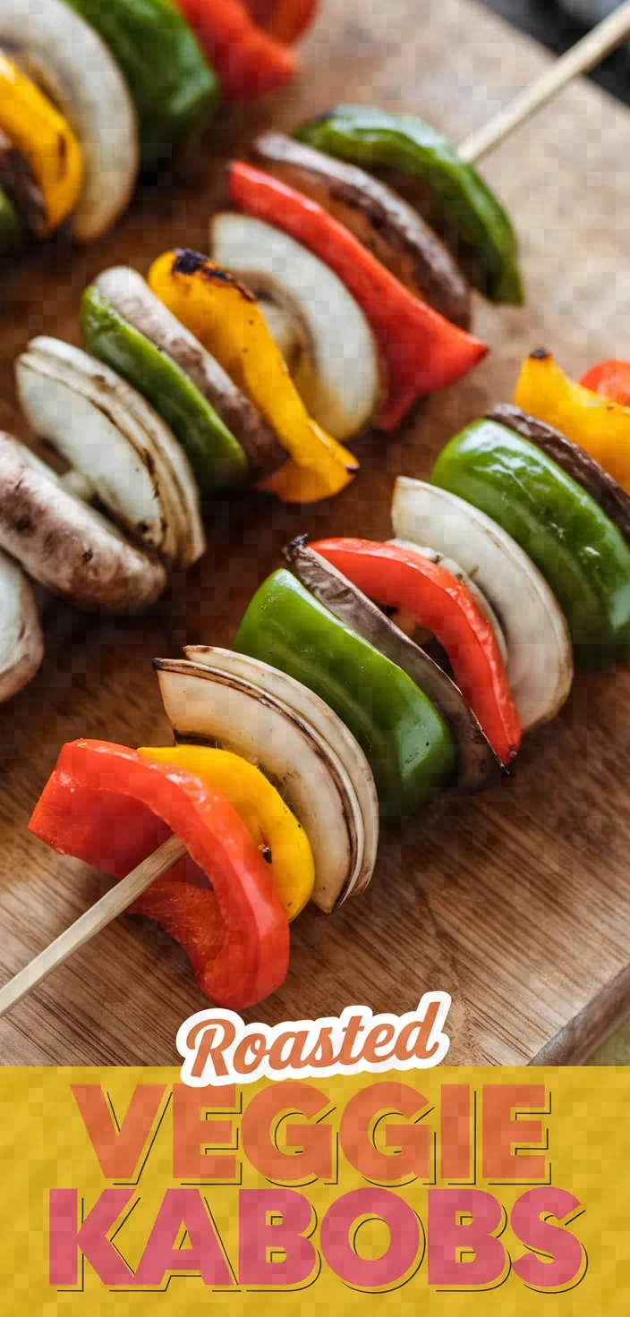 A photo of Oven Roasted Veggie Kabobs Recipe