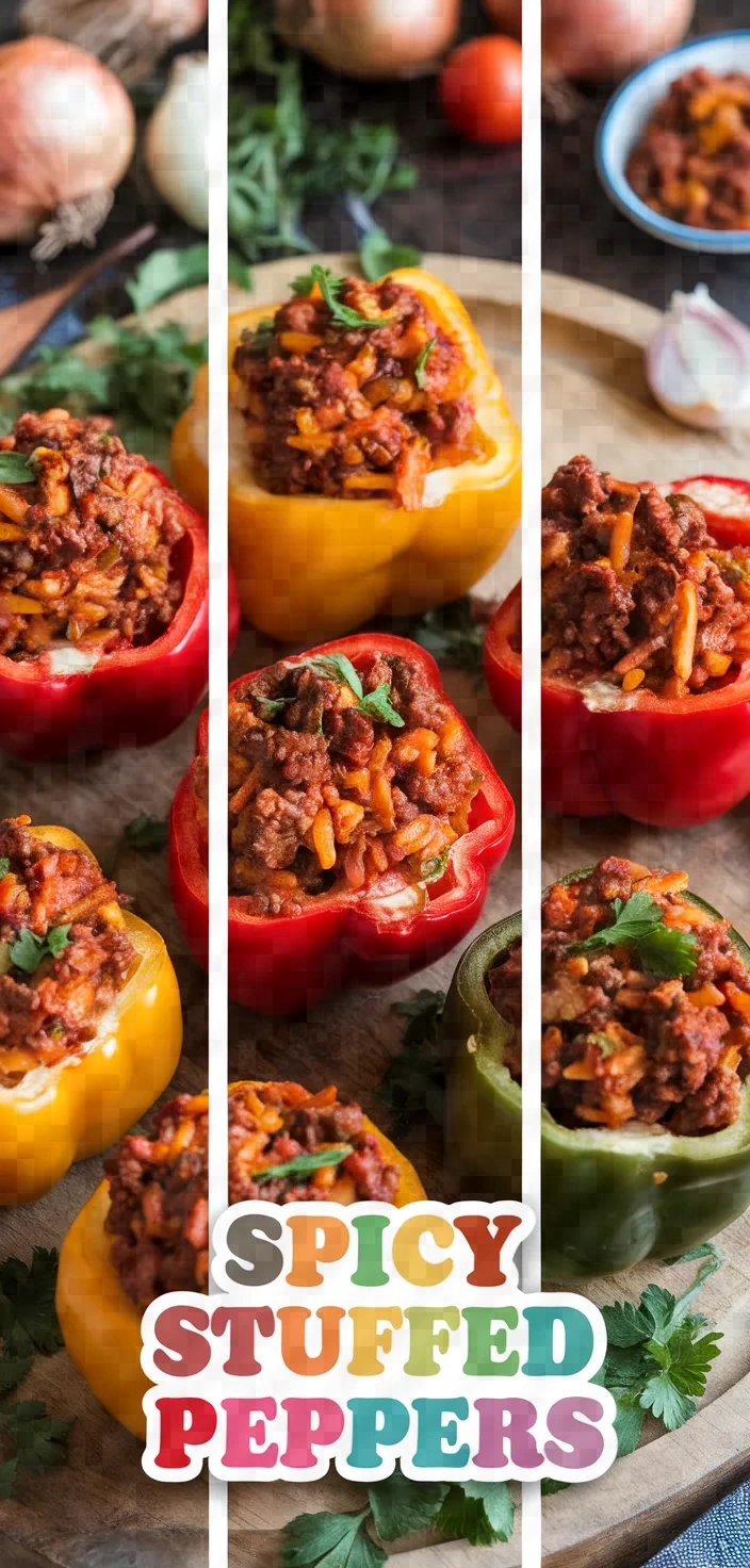 A photo of Spicy Stuffed Bell Peppers Recipe