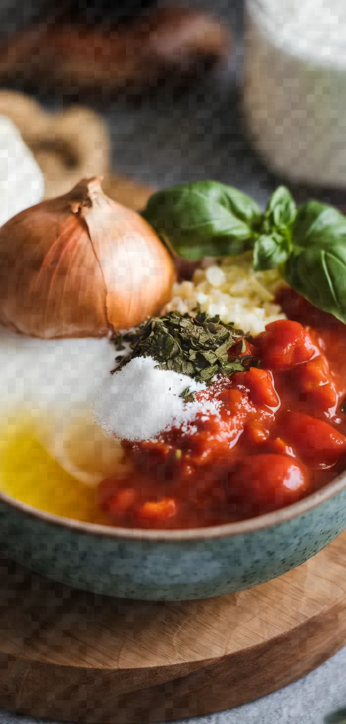 Ingredients photo for Creamy Vegan Tomato Soup With Roasted Garlic Recipe