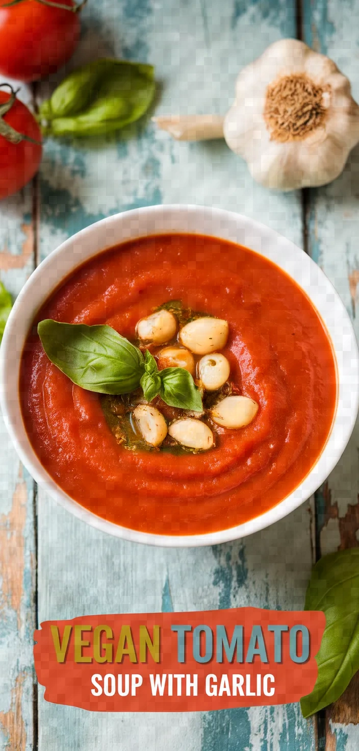 Photo of Creamy Vegan Tomato Soup With Roasted Garlic Recipe