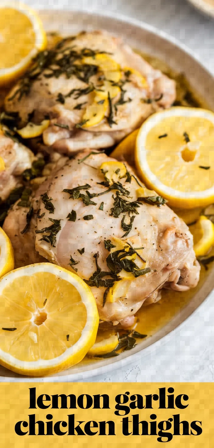 Photo of Easy Baked Lemon Garlic Chicken Thighs Recipe