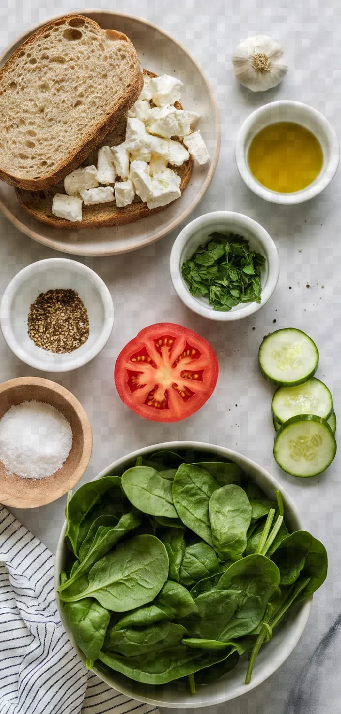 Ingredients photo for Feta Cheese Sandwich Herbs Recipe