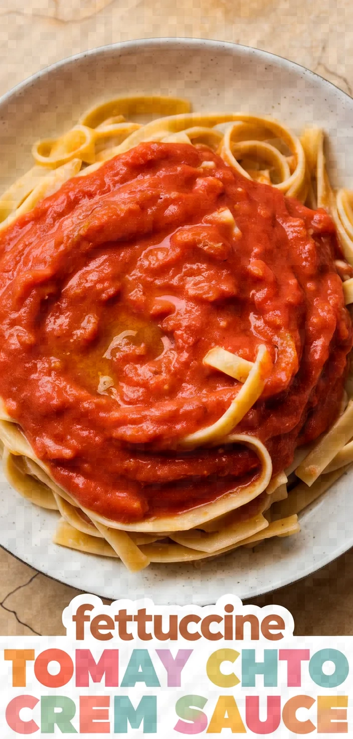 Fettuccine Creamy Tomato Sauce Recipe
