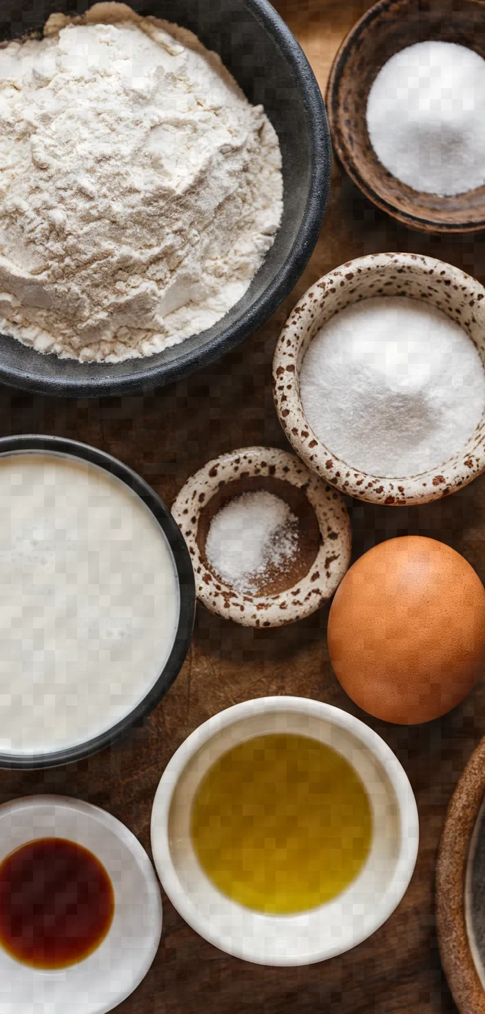 Ingredients photo for Fluffy Almond Milk Pancakes Recipe