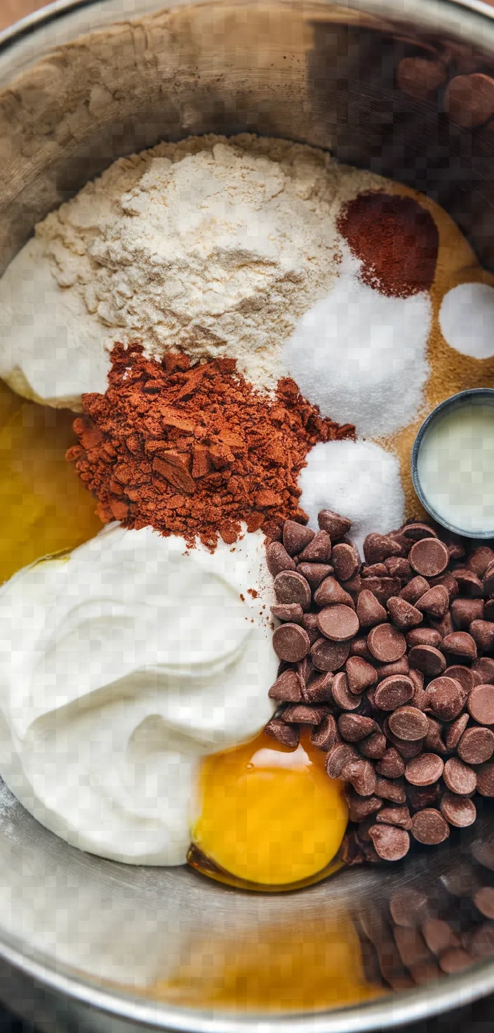 Ingredients photo for Greek Yogurt Chocolate Cake Recipe