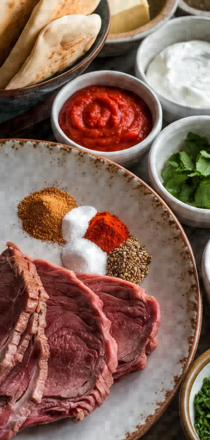 Ingredients photo for Homemade Iskender Kebab Recipe