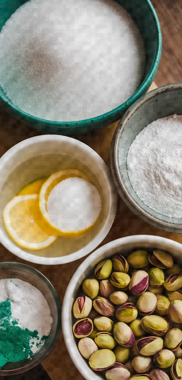 Ingredients photo for Homemade Pistachio Turkish Delight Recipe